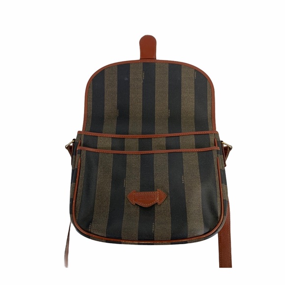 Fendi crossbody bag Pequin PVC black tan - Picture 10 of 11